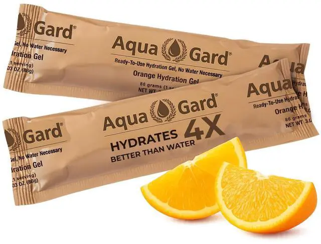 Main image of Aqua-Gard Emergency Water Gel - Survival Water Pouches for Disaster Relief | 200% More Effective Hydration | Emergency Water Pouches for Water Emergency Kit Supply for Extreme Conditions (25 Pack)