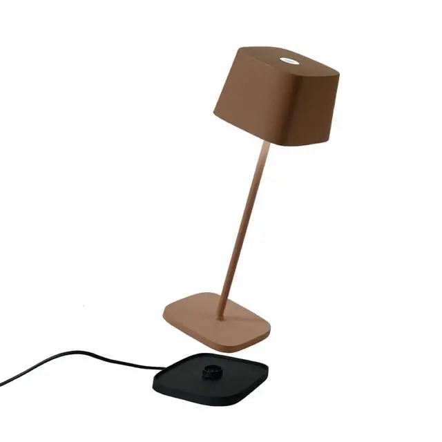 Alt view image 2 of 3 - Ofelia Pro Lamp, Rechargeable Cordless Table Lamp with Touch Controls, Suitable for Indoor and Outdoor, Dimmer, 2700-3000 K, Height 12 Inches, Rust Color