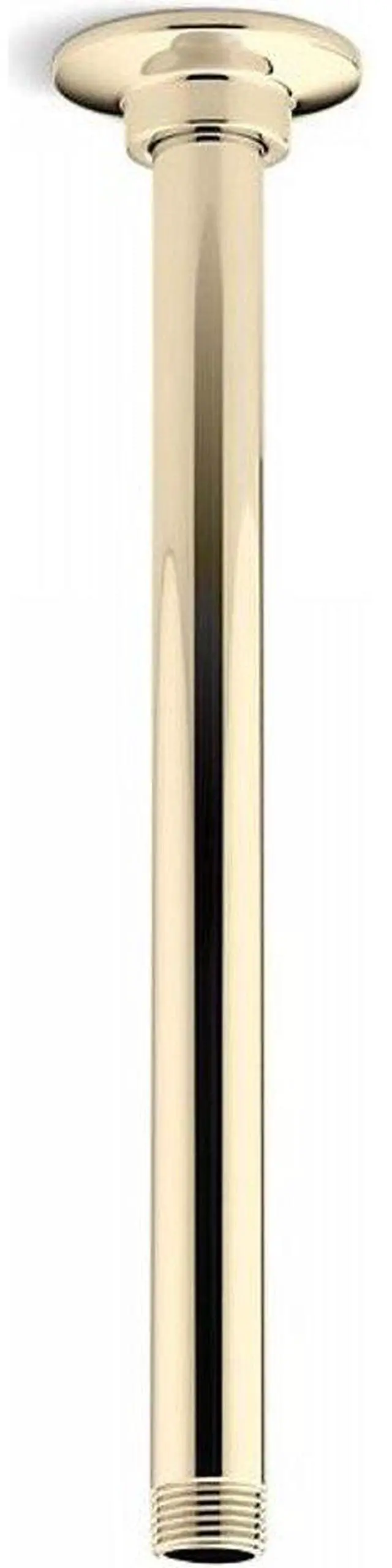 Main image of K-7392-AF 12" Straight Ceiling-Mount Shower Arm & Flange French Gold