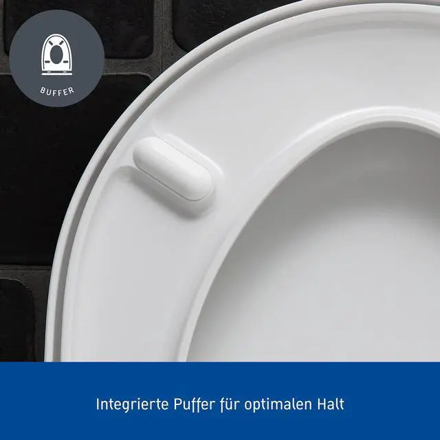 Alt view image 4 of 6 - Starck 3 Toilet seat, White High Gloss, Soft-closing, Stainless Steel Hinges