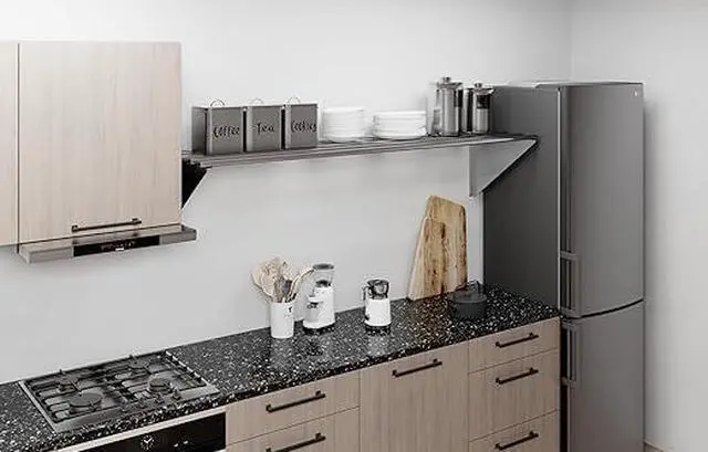 Alt view image 2 of 5 - Premium Stainless Steel Tubular Wall Shelf 72" L x 18" D | NSF Certified | Extra-Large Appliance & Equipment Shelf for Kitchen, Restaurant, Garage, Utility Room