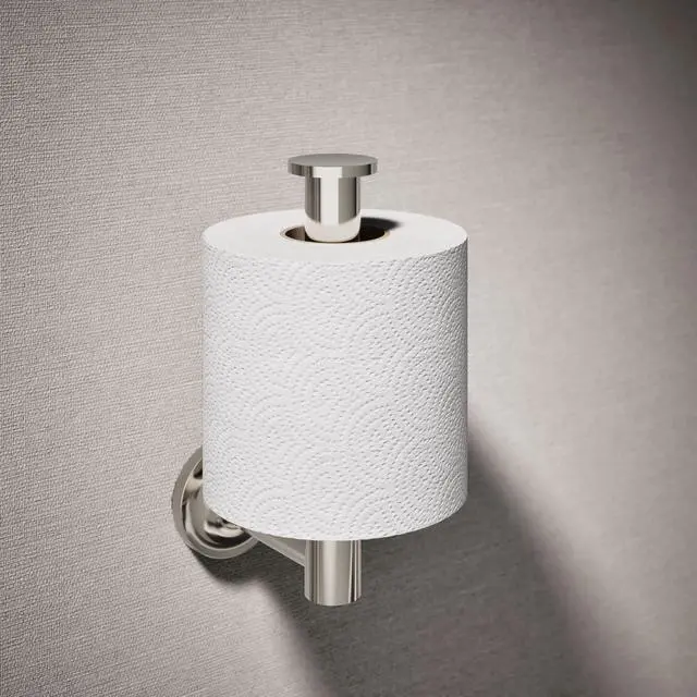 Alt view image 3 of 6 - K-14444-SN Purist Toilet Tissue Holder, Vibrant Polished Nickel