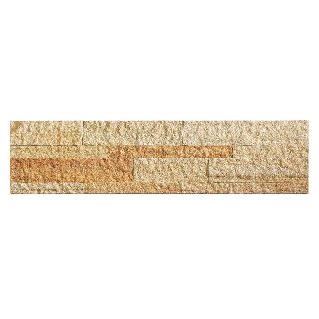 Alt view image 3 of 6 - Peel and Stick Stone Overlay Kitchen Backsplash - Golden Sandstone (Approx. 15 sq ft Kit) - Easy DIY Tile Backsplash