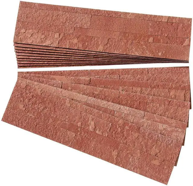 Main image of Peel and Stick Stone Overlay Kitchen Backsplash - Autumn Sandstone (Approx. 15 sq ft Kit) - Easy DIY Tile Backsplash