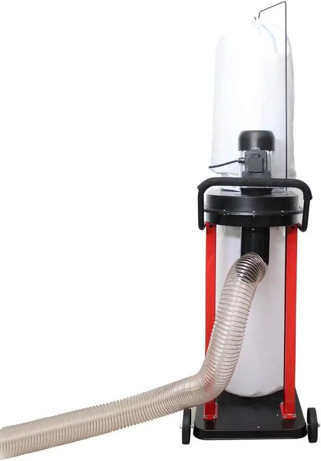 Alt view image 6 of 6 - 1.2HP Auto-Start Dust Collector, Woodworking Dust Extraction with 3 Bags, 5.4-Cubic-Foot Capacity, 5-Piece Reducer & 5ft Flexible Hose