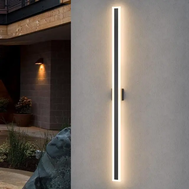 Main image of 63 Inch Long Outdoor Wall Lights Modern Exterior Lighting Fixtures for House, Waterproof 3000K 48W 2400LM LED Linear Outdoor Wall Sconces Lighting for Porch Patio Garage Door Yard Indoor