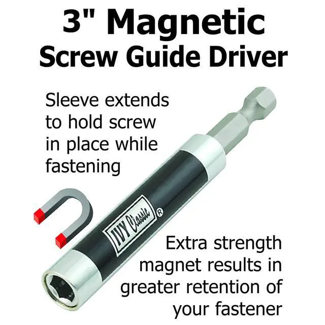 Alt view image 5 of 6 - 45087 3" Magnetic Screw Guide Driver, 50-Pack