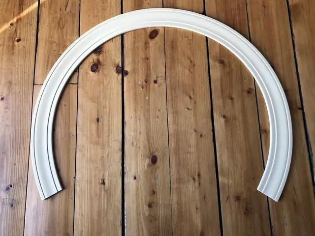 Alt view image 4 of 6 - #444: Flexible Casing Molding: 11/16" Thick x 3.25" Wide - PRE Curved to fit Half Round Windows 67" to 84" Diameter