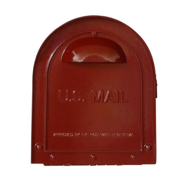 Alt view image 5 of 6 - Special Lite Modern Dylan Curbside Mailbox - Wine Aluminum Mailbox for Post Mount - SCD-1008-WIN