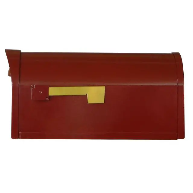 Alt view image 6 of 6 - Special Lite Modern Dylan Curbside Mailbox - Wine Aluminum Mailbox for Post Mount - SCD-1008-WIN