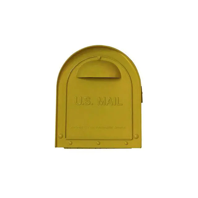 Alt view image 5 of 6 - Special Lite Modern Dylan Curbside Mailbox - Yellow Aluminum Mailbox for Post Mount - SCD-1008-YEL