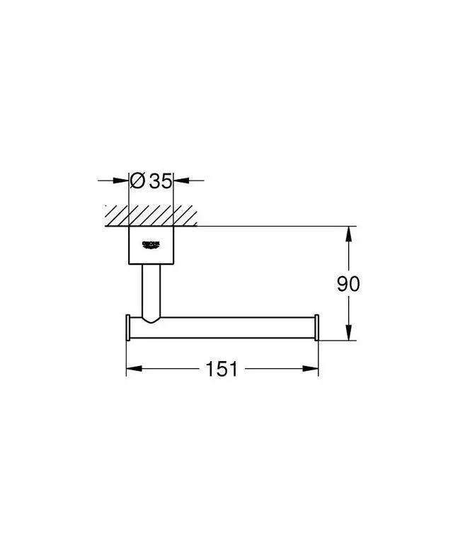 Alt view image 3 of 4 - Atrio 40313AL3 | Accessories Toilet Paper Holder, Brushed Hard Graphite