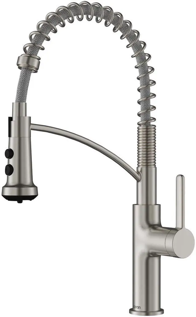 Main image of Scottsdale Commercial-Style Pull-Down Kitchen Faucet, Single Handle High-Arc Design, Dual Interchangeable Spray Heads with 5-Function and 3-Function Options (Spot Free Stainless Steel)