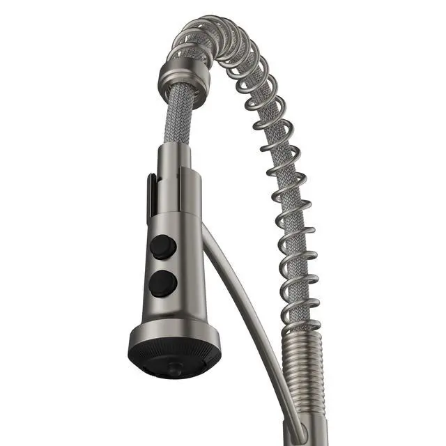 Alt view image 6 of 6 - Scottsdale Commercial-Style Pull-Down Kitchen Faucet, Single Handle High-Arc Design, Dual Interchangeable Spray Heads with 5-Function and 3-Function Options (Spot Free Stainless Steel)