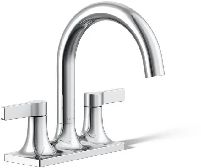 Main image of K-28124-4-CP Venza® Centerset Bathroom Sink Faucet, 3-Hole, 1.2 GPM, Easy Installation, Corrosion Resistant, Polished Chrome