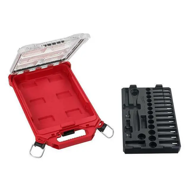 Alt view image 5 of 5 - 48-22-9482 for Milwaukee 3/8 in. Drive Metric Ratchet / Socket PACKOUT Set (32-Piece