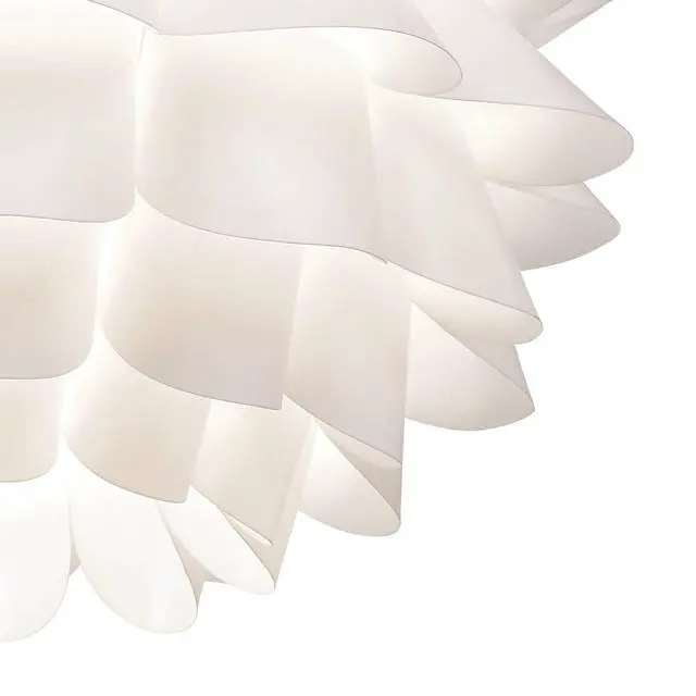 Alt view image 3 of 6 - White Flower Hanging Pendant Lighting Fixture 19 1/2" Wide Modern Blooming Curved Petals for Dining Room Living House Home Foyer Kitchen Island Entryway Bedroom High Ceilings