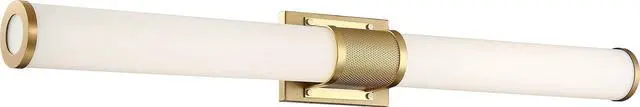 Main image of 62/1603 Caper LED Vanity, Brushed Brass with Frosted Lens, Gold