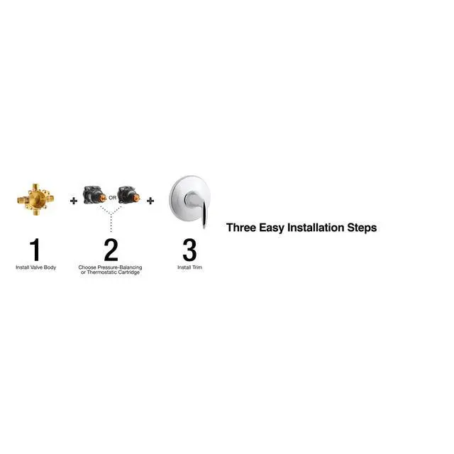 Alt view image 5 of 5 - Rite-Temp Thermostatic Valve Body And Cartridge Kit With Loose Service Stops