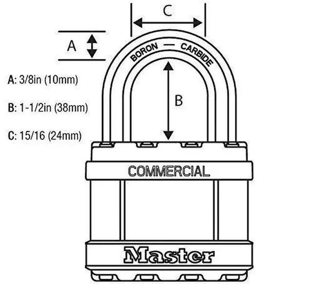 Alt view image 3 of 3 - Magnum Padlocks - 2" W x 1-1/2"L Shackle, Six (6) Keyed Alike Locks w/ 12 Keys, M5NKALFSTS-6 w/BumpStop Technology