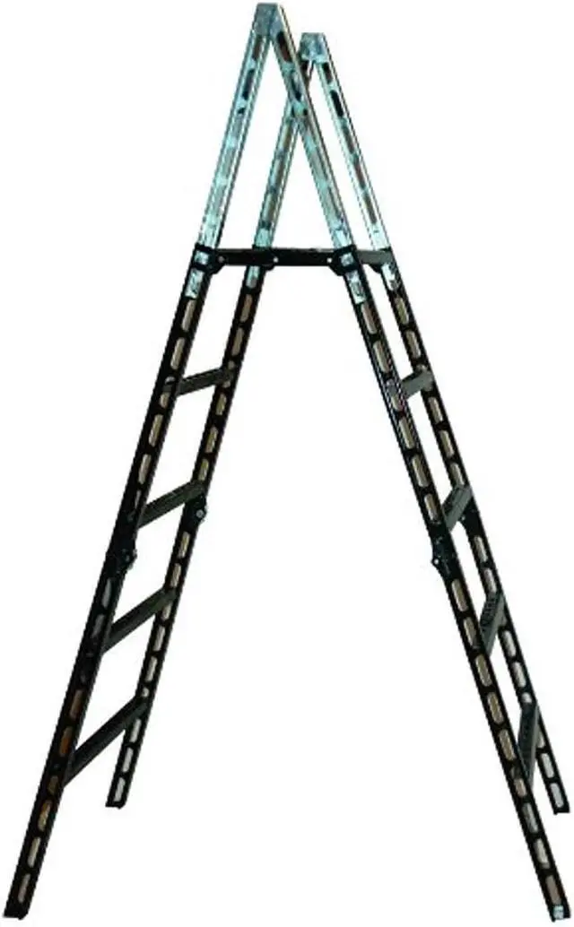 Alt view image 2 of 6 - 00410 Easy Step A-Frame Ladder - 300 Pound Capacity Steel Folding Ladder, Non-Slip Thread for Indoors and Outdoors
