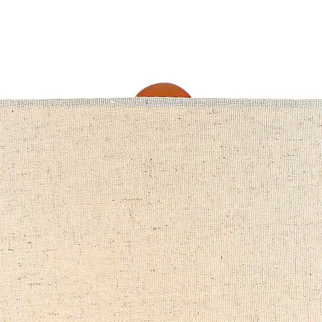 Alt view image 3 of 6 - Andi Mid Century Modern Table Lamps 24 1/2" Tall Set of 2 Brown Hammered Ceramic Red Oak Wood Off-White Fabric Shade for Cottage Core Bedroom Living Room Bedside Nightstand House Home