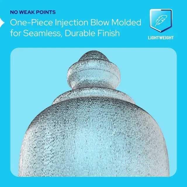 Alt view image 4 of 6 - Acorn Globe Lamp Outdoor Light Cover Replacement | Clear Polycarbonate Shade with 8"OD Fitter Neck | 26.88"H x 16.6"W Diffuser | 88066-CL-8F Plastic Outdoor Globe Light Cover | Made in USA