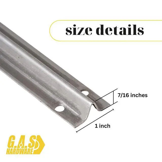 Alt view image 2 of 6 - Screw on Track Cover for Sliding Patio Glass Doors | Fix Sliding Glass Door Repair Door Track Cover Replacement Hardware Repair Stainless Steel - Screws NOT Included (8 Feet, 2 Pack)