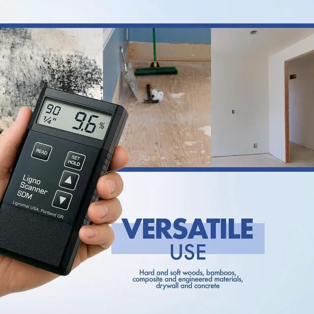 Alt view image 6 of 6 - Ligno Scanner SDM Pinless Moisture Meter - Wood Moisture Meter for Hard & Soft Woods, Bamboos, Drywall & Concrete - Dual-Depth Humidity Tester & Detector for Flooring Inspectors & Flooring Installers