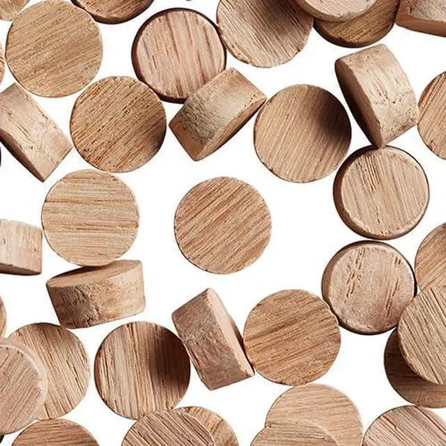 Main image of 1/2" Oak Wood Plugs, Face Grain, Woodworking Plugs, Can Be Sanded, Stained, or Painted (Qty 1000)