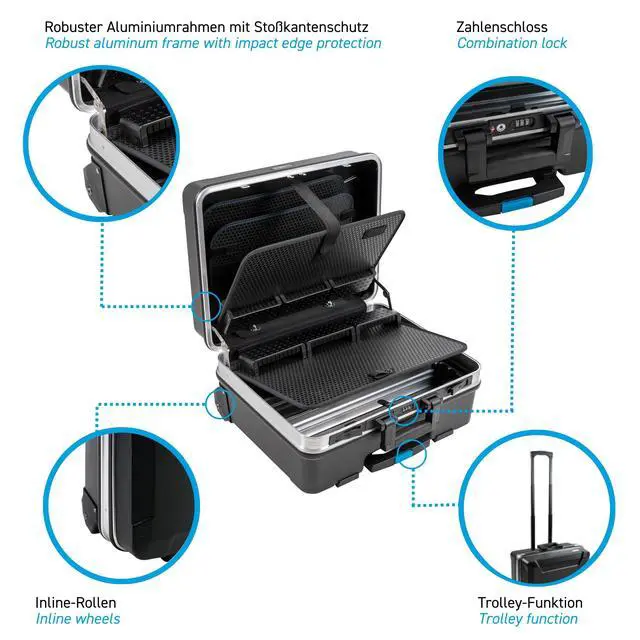 Alt view image 5 of 6 - B&W GO mobile tool case with MODULE tool storage system (ABS case, volume 36 l, 48 x 37.5 x 20 cm inner) 120.04/M, tools not included