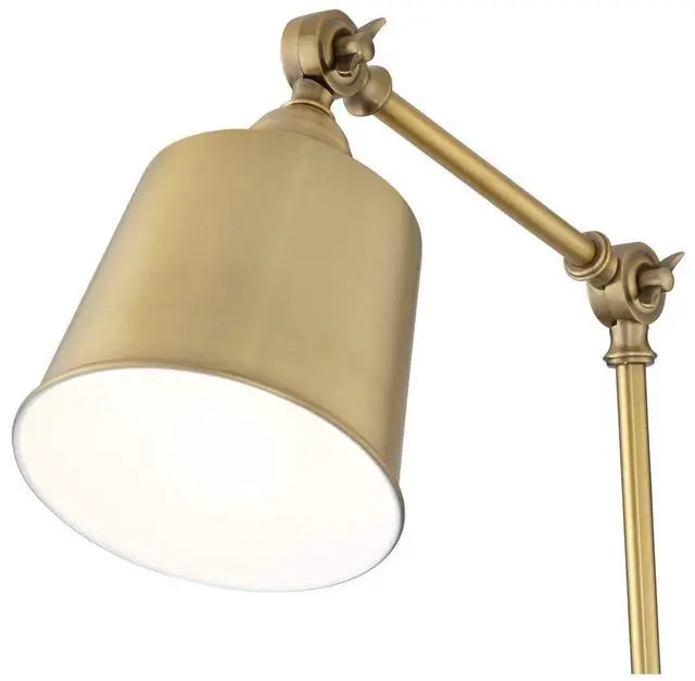 Alt view image 3 of 6 - Mendes Modern Swing Arm Adjustable Wall Lamps Set of 2 Antique Brass Plug-in Light Fixture Up Down Metal Shade for Bedroom Bedside House Reading Living Room Home Hallway Dining