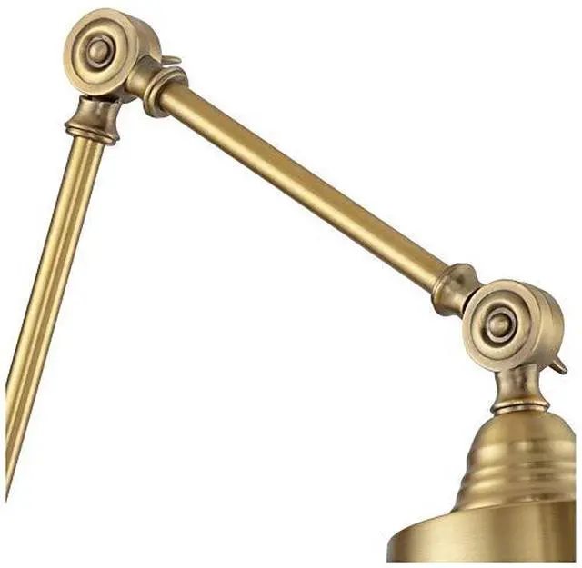 Alt view image 5 of 6 - Mendes Modern Swing Arm Adjustable Wall Lamps Set of 2 Antique Brass Plug-in Light Fixture Up Down Metal Shade for Bedroom Bedside House Reading Living Room Home Hallway Dining
