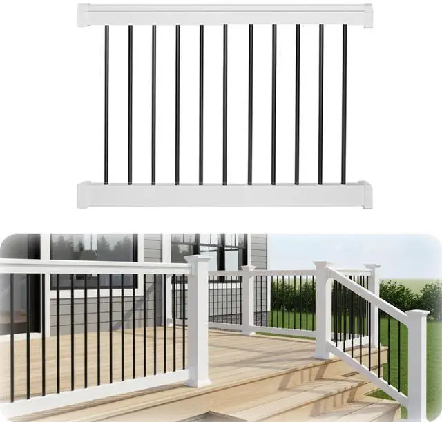 Main image of Bolton Porch and Deck Railing Kit Aluminum and Vinyl Railing Kit for Decks, Porches, Balcony Railing, and More (42 x 48)