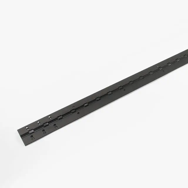 Alt view image 3 of 6 - Anodize Aluminum Continuous Hinge - Heavy Duty - Full Mortise - Great for Door Improvement - Piano Hinge - Residential/Commercial. (Black, 83 inch)