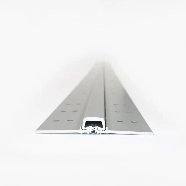 Alt view image 5 of 6 - Anodize Aluminum Continuous Hinge - Heavy Duty - Full Mortise - Great for Door Improvement - Piano Hinge - Residential/Commercial. (Silver, 83 inch)