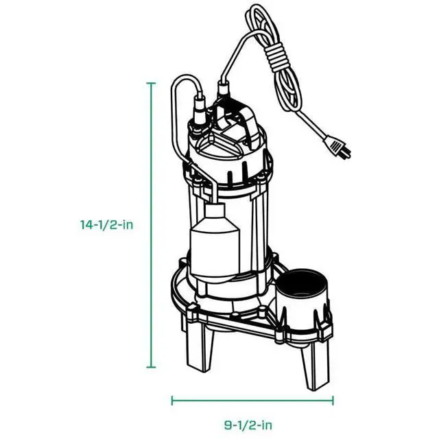 Alt view image 6 of 6 - SEWGE Pump CSTIRN 1/3HP