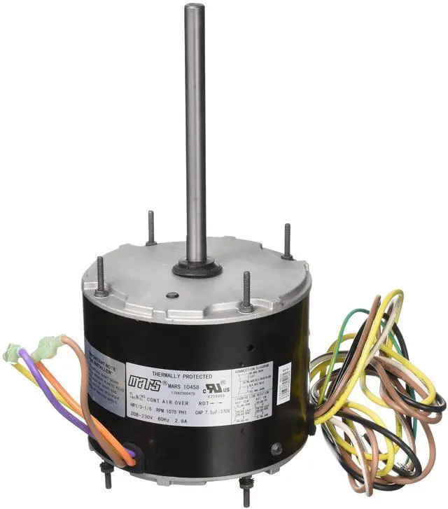 Main image of 10458 1/3-1/6 hp 208-230V 1075 rpm Outdoor Condenser Fan Motor
