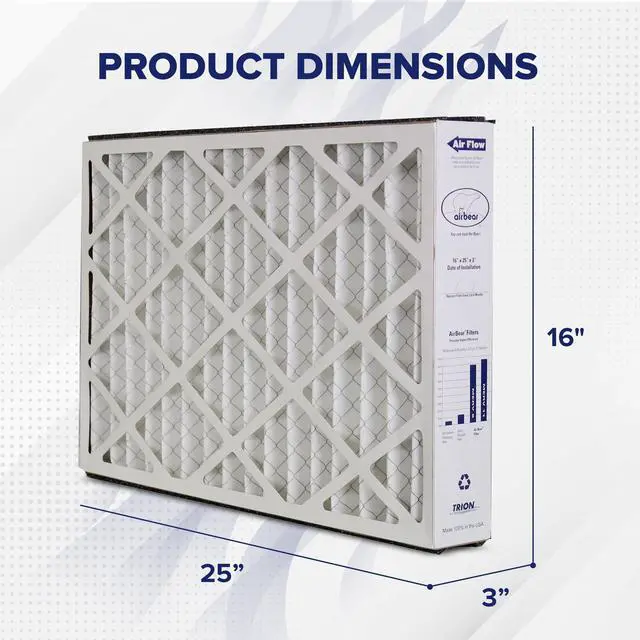 Alt view image 3 of 6 - Air Bear 259112-101 (6 Pack) Pleated Furnace Air Filter 16"x25"x3" MERV 11