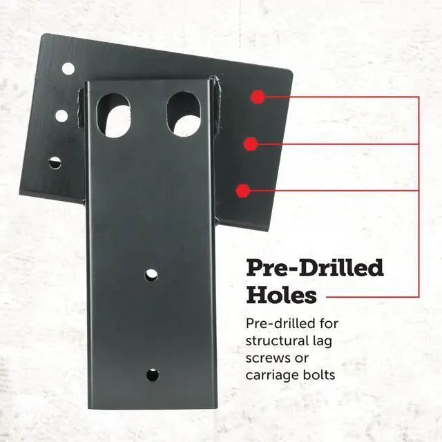 Alt view image 3 of 6 - 4x4 Elevator Brackets, Double Angled Construction-Grade Steel, Ideal for Hunting Stands, Tree Houses, Decks, and More, 4-Pack