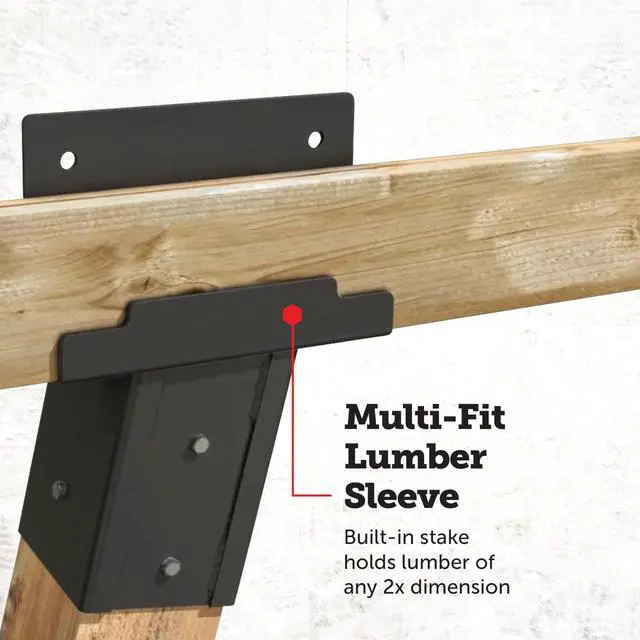 Alt view image 5 of 6 - 4x4 Elevator Brackets, Double Angled Construction-Grade Steel, Ideal for Hunting Stands, Tree Houses, Decks, and More, 4-Pack