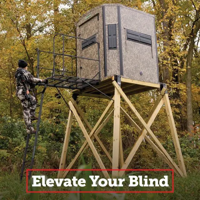 Alt view image 6 of 6 - 4x4 Elevator Brackets, Double Angled Construction-Grade Steel, Ideal for Hunting Stands, Tree Houses, Decks, and More, 4-Pack