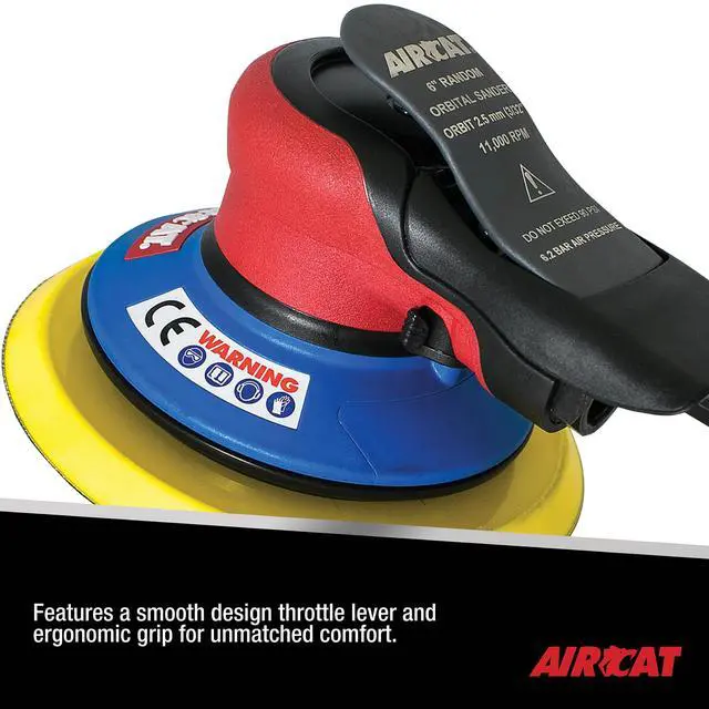 Alt view image 3 of 6 - Pneumatic Tools 6700-6-332: 6 Inch Lubrication Free Palm Sander 11,000 RPM - 3/32" Orbit