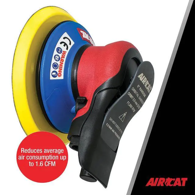 Alt view image 4 of 6 - Pneumatic Tools 6700-6-332: 6 Inch Lubrication Free Palm Sander 11,000 RPM - 3/32" Orbit