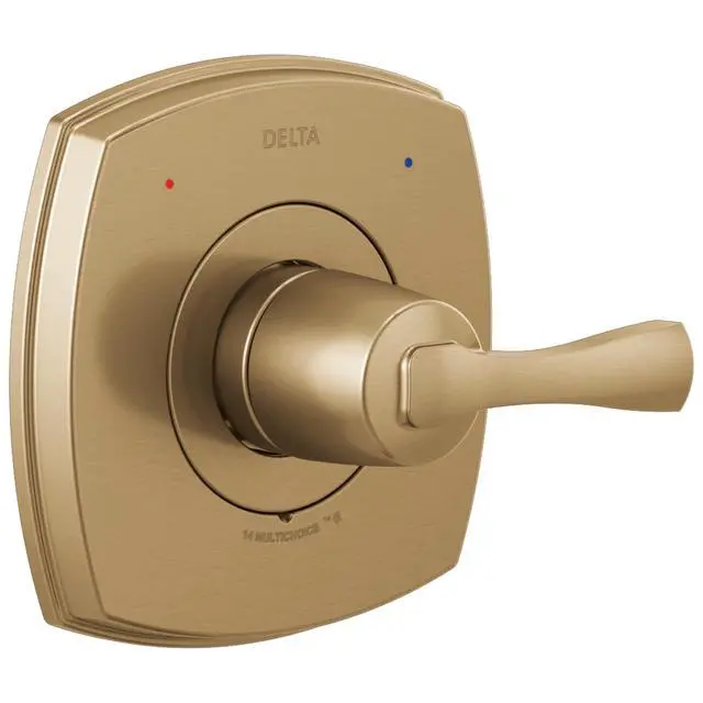 Main image of Faucet Stryke 14 Series Single-Function Gold Shower Valve Trim Kit, Shower Handle, Shower Trim Kit, Lumicoat Champagne Bronze T14076-CZ-PR (Valve Not Included)