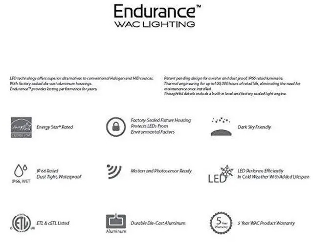 Alt view image 6 of 6 - Endurance Flood Energy Star 35W LED Flood Light 3000K in Bronze