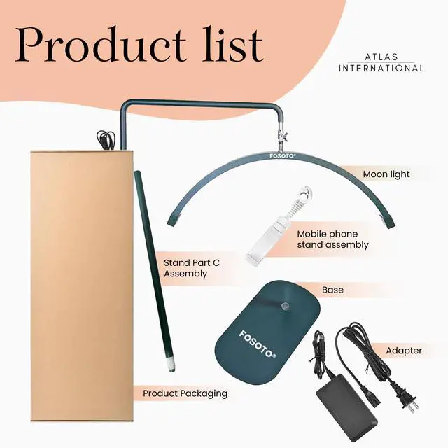 Alt view image 6 of 6 - Bling Half Moon Lash Light | Dimmable LED Diamond Esthetician Light for Eyelash Techs - LED Floor Lash Lamp with Adjustable Height, Touch Control & Stable Base | Warm & Cool Tones | Emerald Green