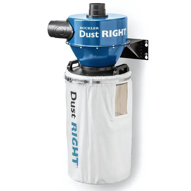 Alt view image 2 of 6 - 4" Wall-Mount Cyclone Dust Separator - Space-Spacing Cyclone Dust Collectors for Woodworking - Two-stage System Sawdust Collector for Airflow - Easy-to-Assemble Dust Collection Fittings