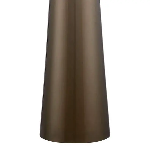 Alt view image 5 of 6 - Karen Modern Table Lamp 36" Tall Dark Gold Tapered Glass Column Off White Fabric Drum Shade Decor for Living Room Bedroom House Bedside Nightstand Home Office Entryway Family