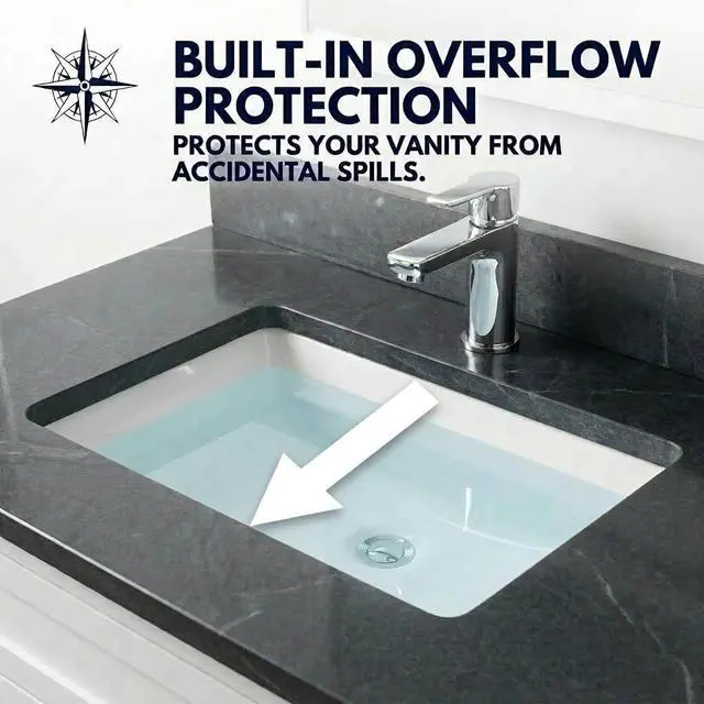 Alt view image 6 of 6 - UM-159-W Small Undermount Bathroom Sink 15" x 9" Interior Rectangular Bowl, Ceramic Bath Sink for Vanity, w Overflow, High Gloss White Vitreous China, Scratch & Stain Resistant
